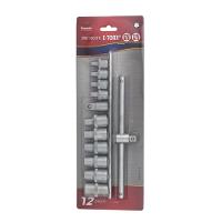 Soquete E-Torx 1/2-3/8 Jogo 12 Peças Corneta - 1