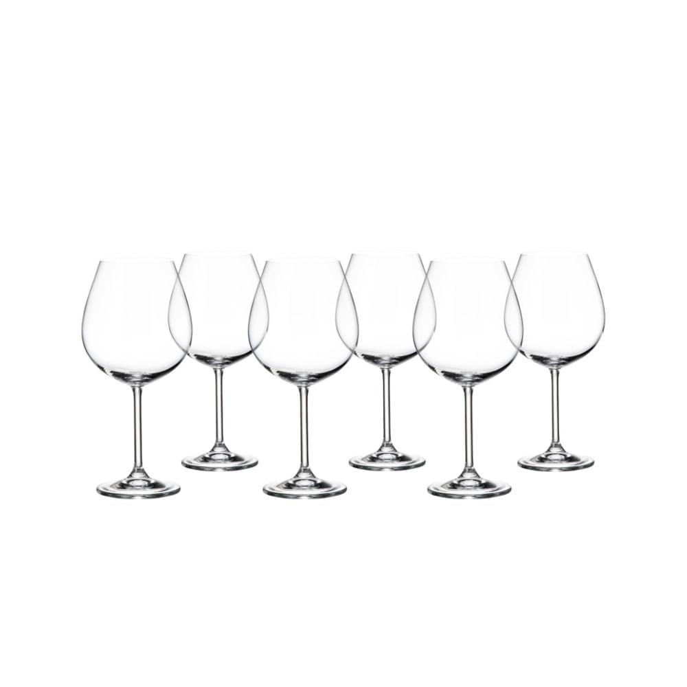 Taça de Cristal para Vinho Tinto Gastro 650 ml 6 Peças Bohemia - 2