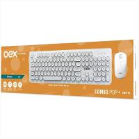 Teclado e Mouse Sem Fio OEX Pop Branco - 3