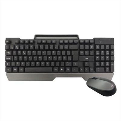 Combo Teclado e Mouse Sem Fio 1200 DPI Oex Office TM406 Preto e Cinza