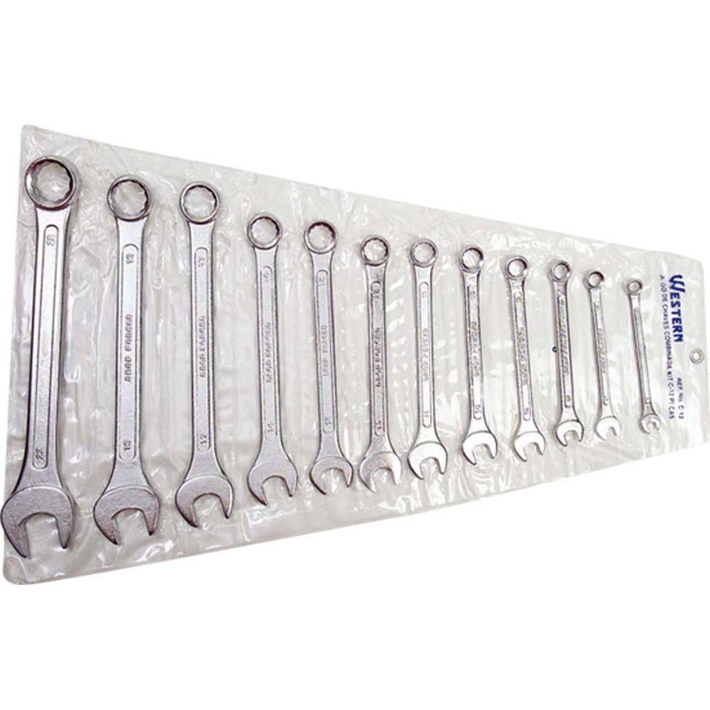 Chave Combinada 6A22 mm 12 Peças Western - 1