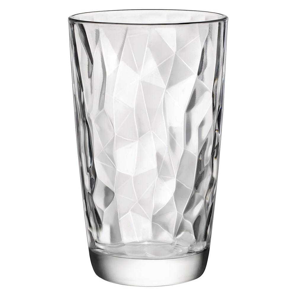 Copo Long Drink Vidro 470Ml Bormioli Rocco Diamond 14X9X9Cm 6 Peças - 1
