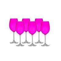 Taça de Cristal para Vinho Tinto Gastro Lilas 450 ml 6 Peças Bohemia - 2