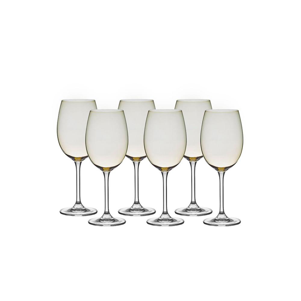 Taça de Cristal para Vinho Tinto Gastro Ambar 450 ml 6 Peças Bohemia - 2