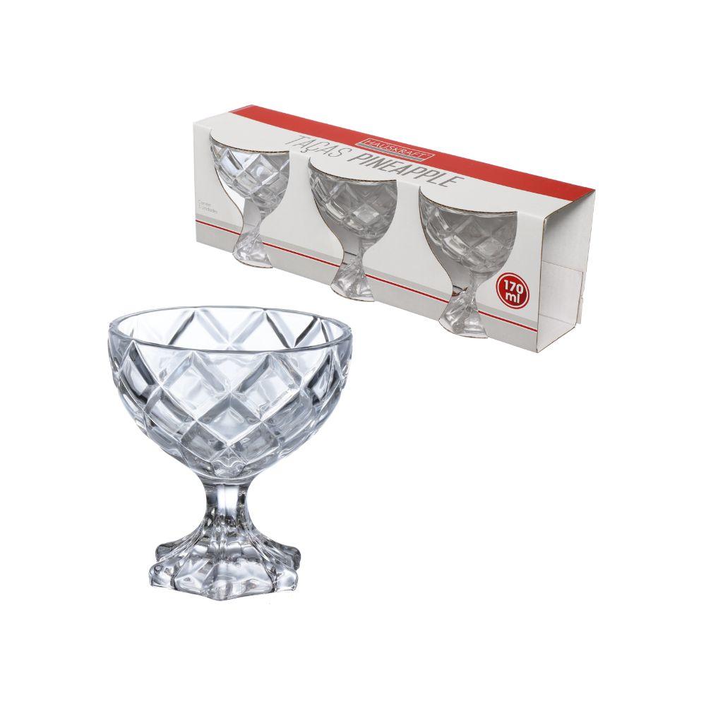 Taça Com Pé De Vidro - Pineappl 170Ml 3 Peças - 2