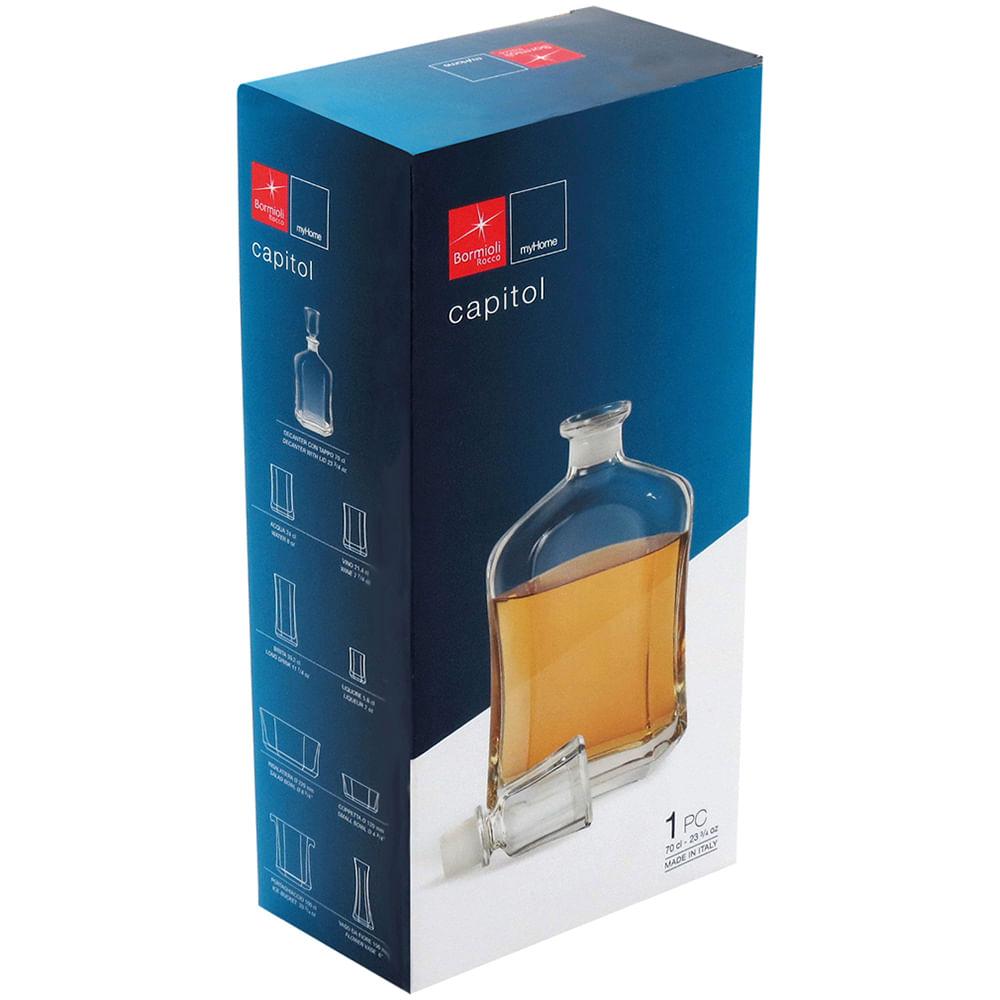 Garrafa Uísque Vidro 780Ml Bormioli Rocco Capitol 27X14X14Cm - 2