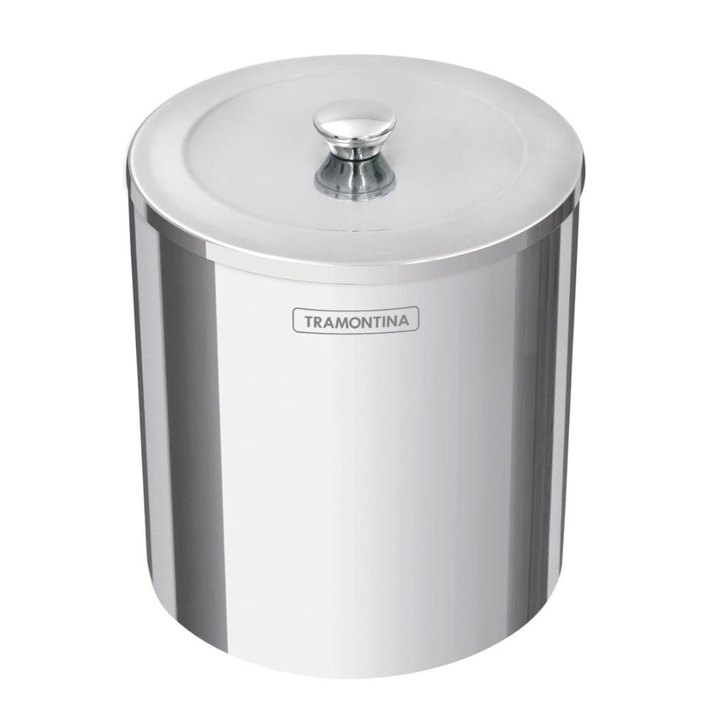 Lixeira Inox Útil Tramontina 5L de Aço Inox Polido - 1