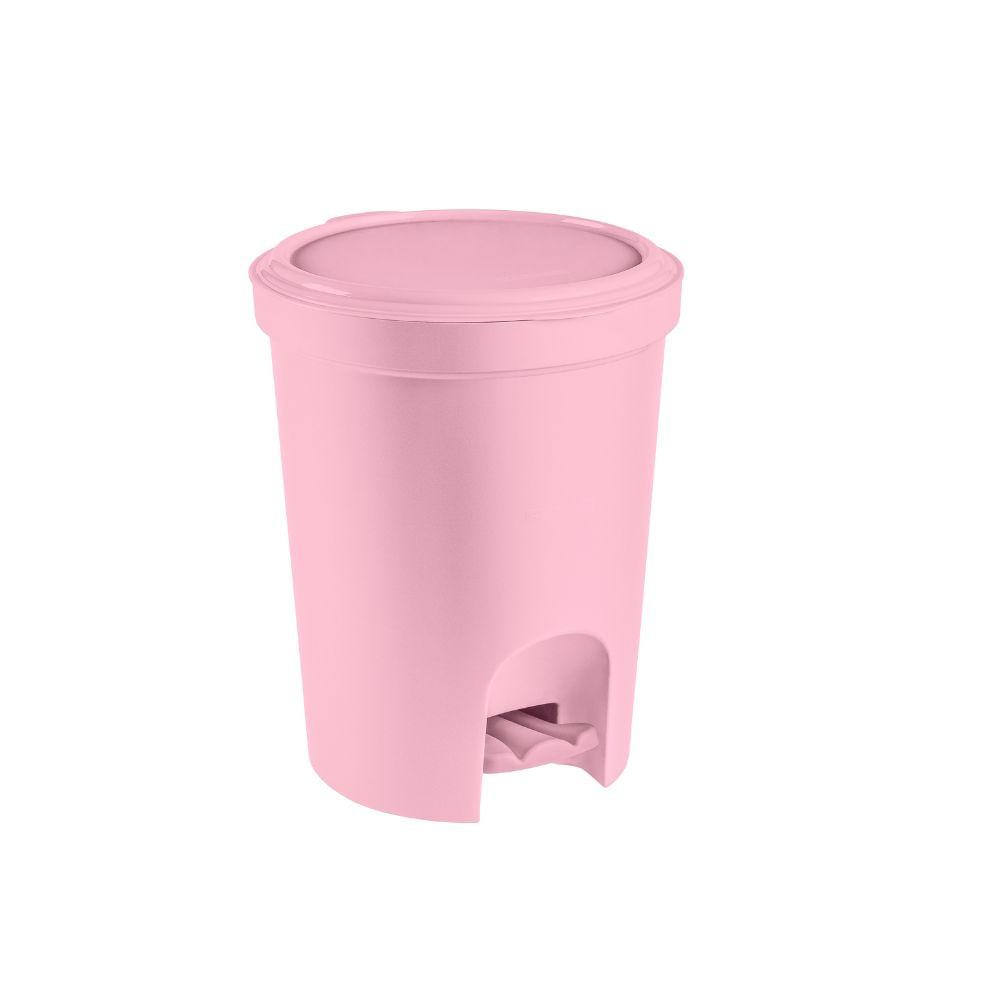 Lixeira Infantil com Pedal Plástico Rosa 66 L Sanremo - 1