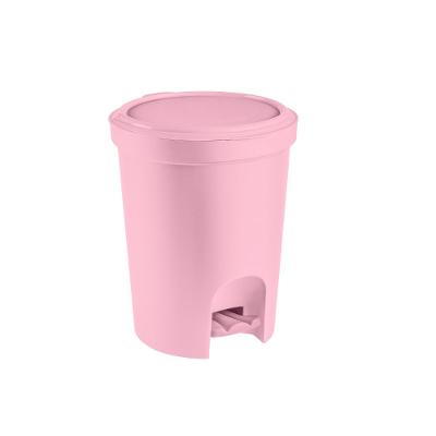 Lixeira Infantil com Pedal Plástico Rosa 66 L Sanremo