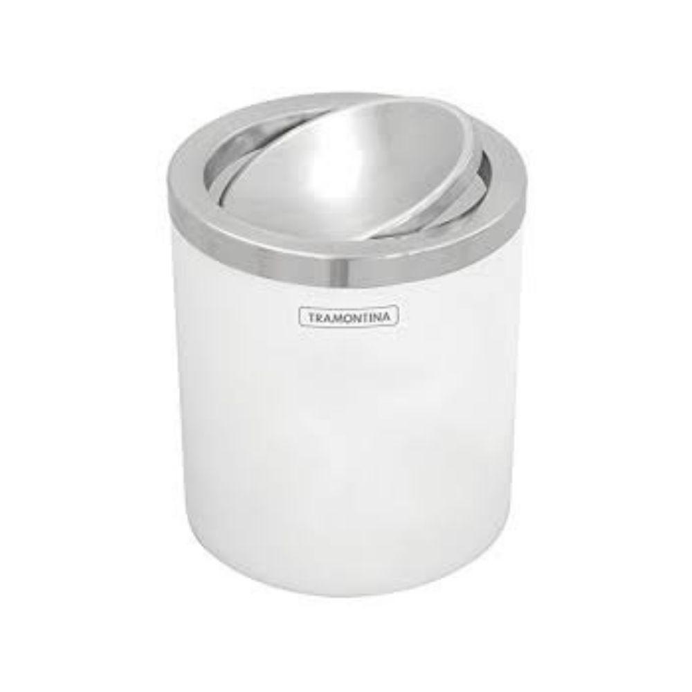 Lixeira Branca com Tampa Basculante 5L Tramontina - 1