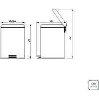 Lixeira 5L Inox com Pedal Tramontina - 3