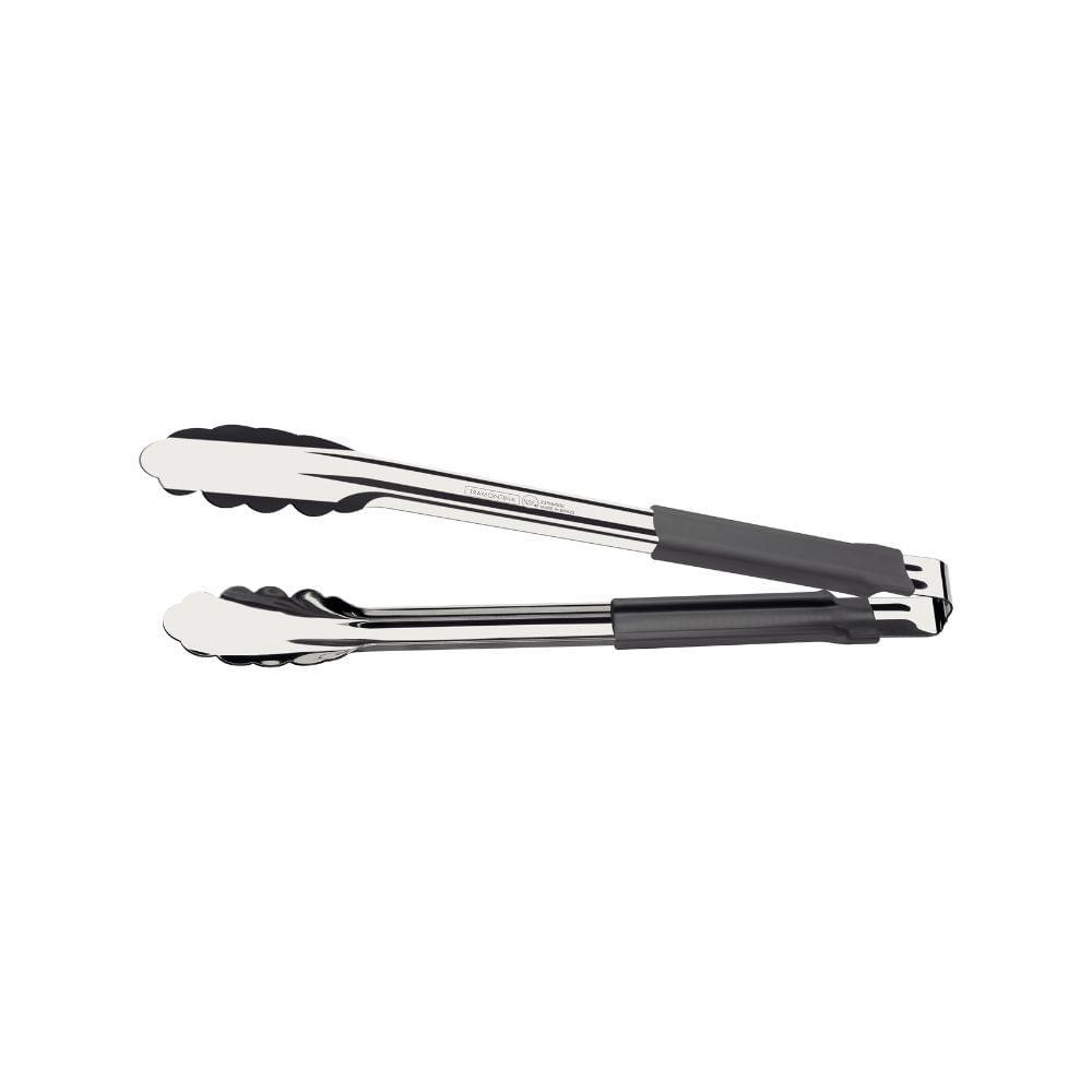 Pegador Inox Cabo Emborrachado Utilita Cinza 30 cm Tramontina - 1