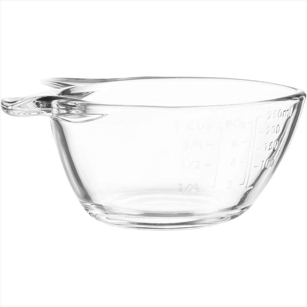 Tigela Medidora Vidro Temperado 500ml Crisa Pyr O Rey 8x18x18cm - 1