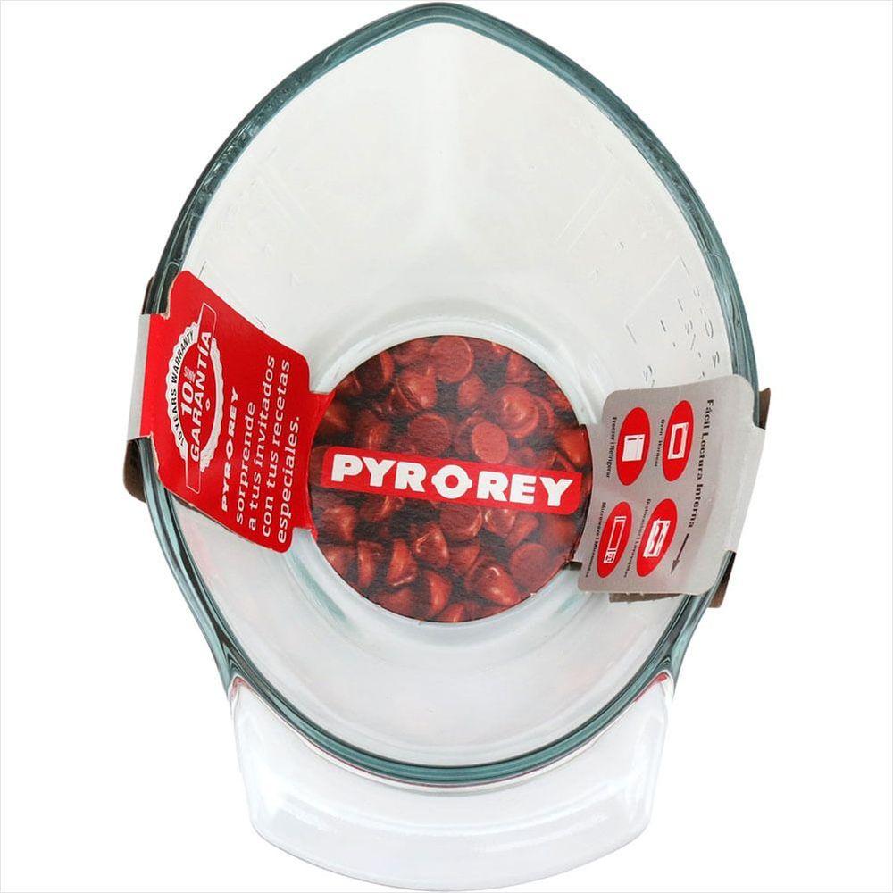 Tigela Medidora Vidro Temperado 500ml Crisa Pyr O Rey 8x18x18cm - 2