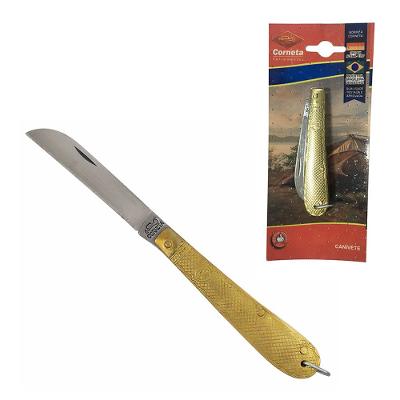 Canivete Recartilhado Latao 7 Corneta