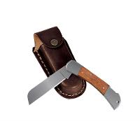 Canivete 3 Cabo Com Detalhes Em Madeira E Bainha Em Couro Welf - 1