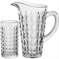 Jogo Jarra/Copos Ecológico Cristal 1,3L/300ml Dalia 25x21x13cm 7 Peças - 1