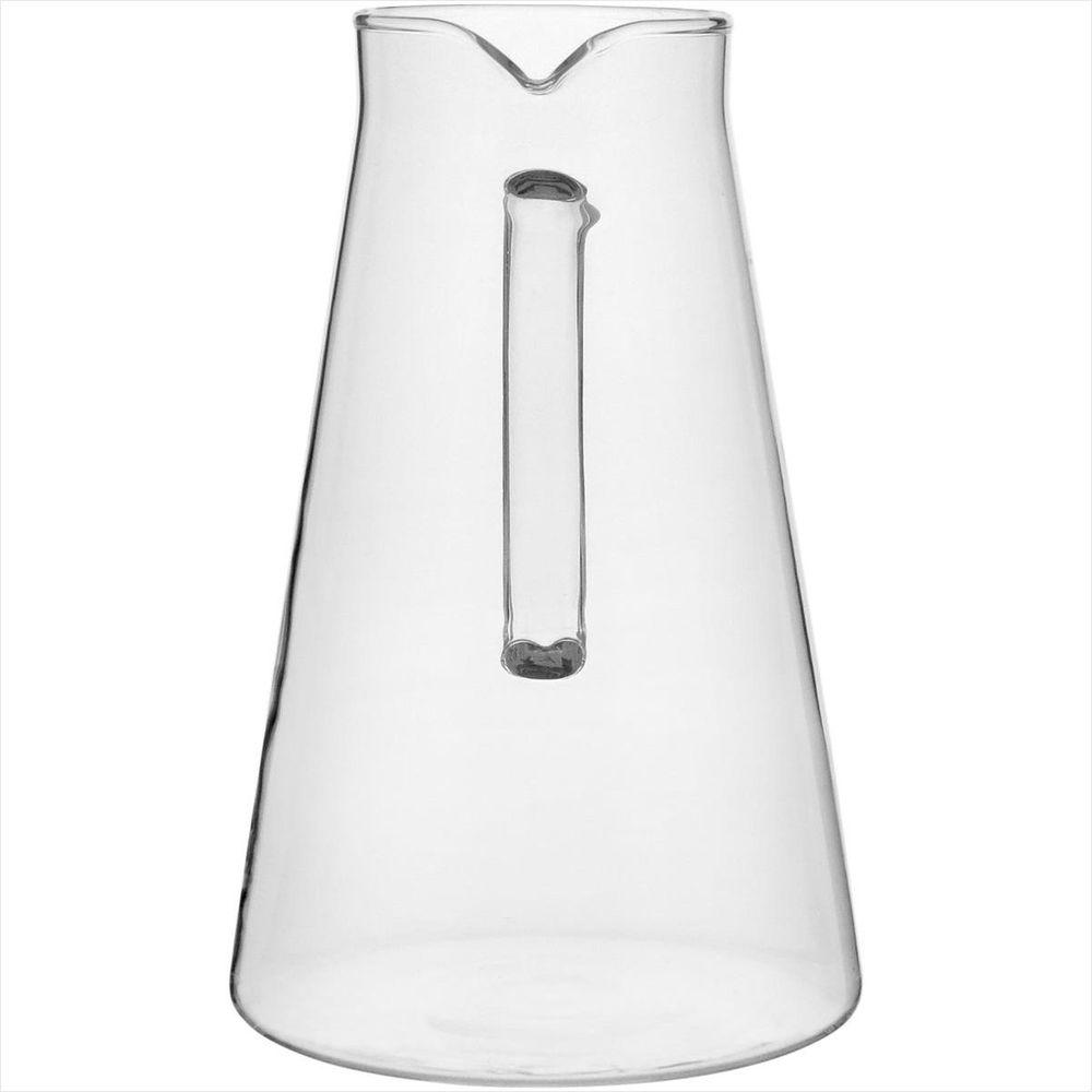 Jogo de Jarra - Copos 2L - 300ml Borosilicato Transparente 7 Peças com Tampa Inox - GS - 7