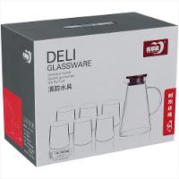 Jogo de Jarra - Copos 2L - 300ml Borosilicato Transparente 7 Peças com Tampa Inox - GS - 9