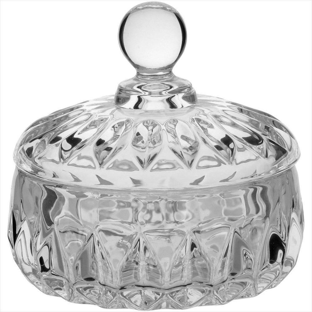 Potiche 11x11x11 cm Vidro Transparente Brice - GS - 1