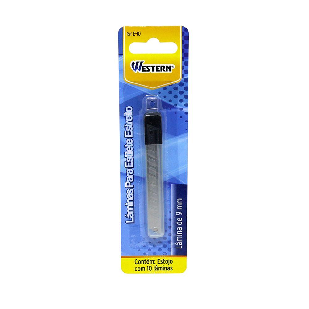 Jogo 10 Laminas Estilete Est 9Mm Western - 1