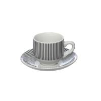 Xícara para Café com Pires de Porcelana Lisboa 80 ml 6 Peças Hauskraft - 1