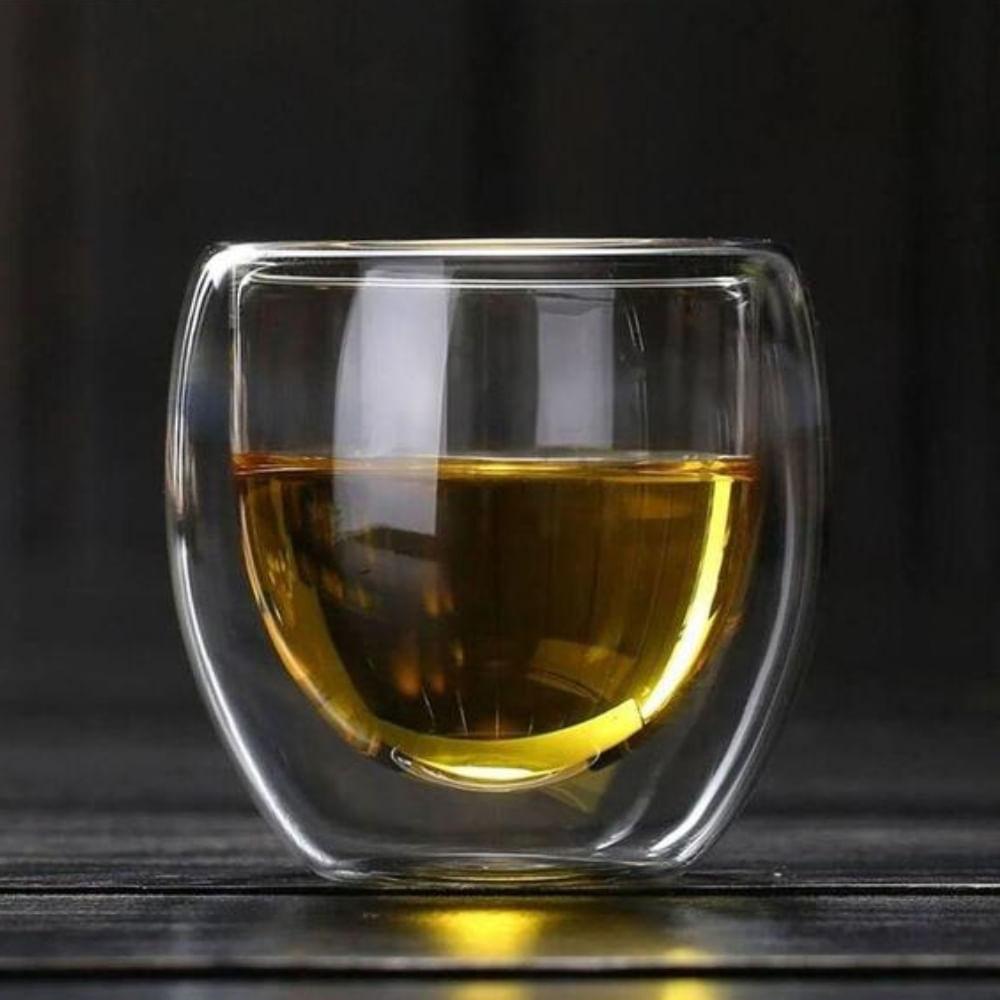 Xícara Café Parede Dupla Transparente 90ml Borosilicato - NH - 2
