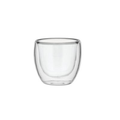 Xícara Café Parede Dupla Transparente 90ml Borosilicato - NH