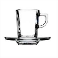 Jogo De 6 Xícaras 72Ml Com Pires - Carre - Pasabahçe - 1