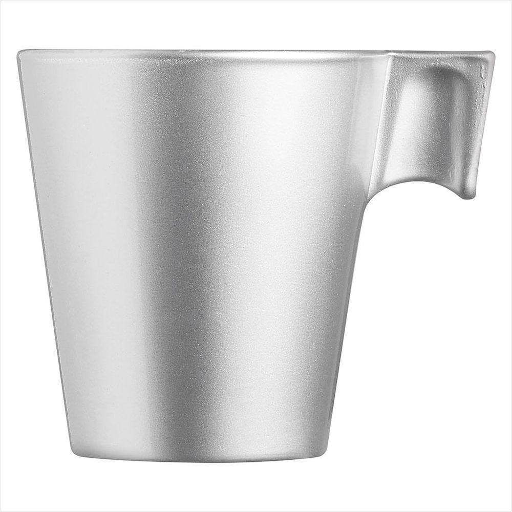 Xícara Vidro Prata 80ml Luminarc Flashy Expresso 6x6x6cm - 2
