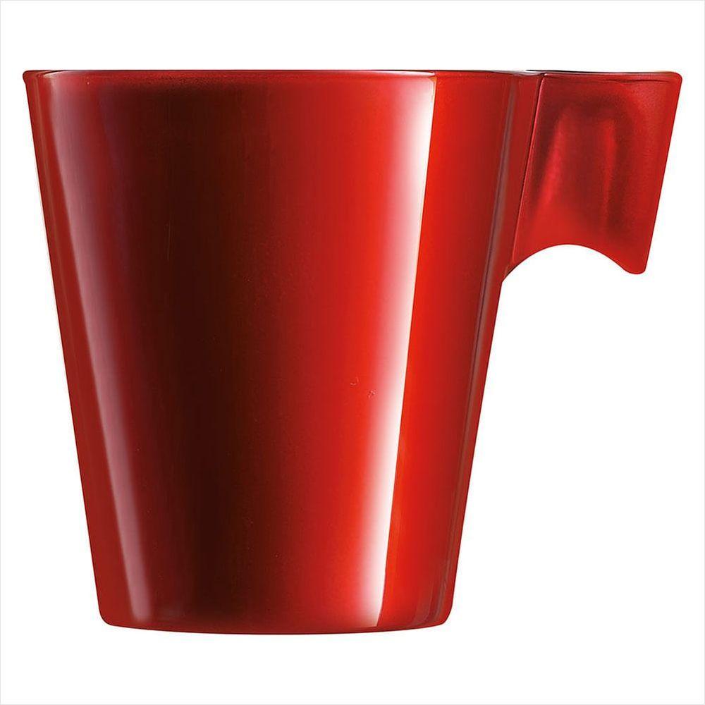 Xícara Vidro Vermelho 80ml Luminarc Flashy Expresso 6x6x6cm - 2