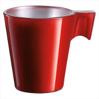 Xícara Vidro Vermelho 80ml Luminarc Flashy Expresso 6x6x6cm - 1