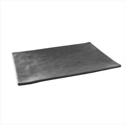 Prato Retangular Osaka Preto Melamina Haus Concept 20x13,6cm