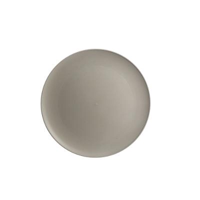Prato Raso de Fibra de Bambu Cinza 27 cm