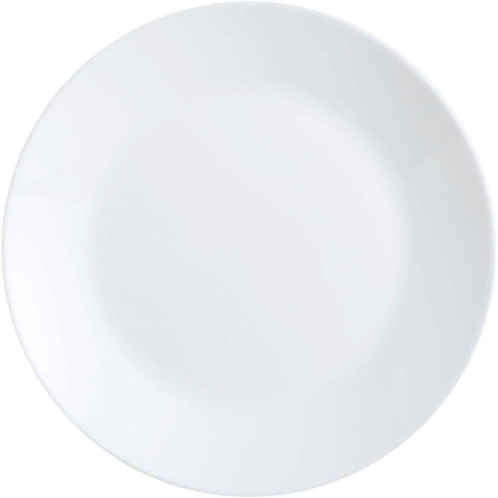 Prato Raso Arcopal Zelie Vidro Temperado Branco 6 Peças - 1