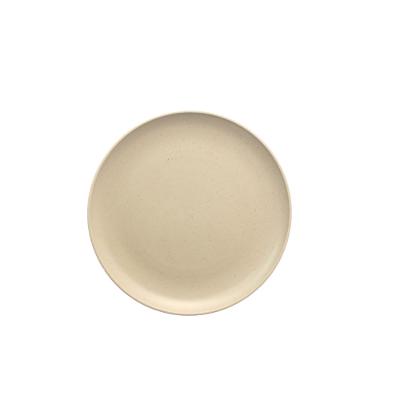 Prato para Sobremesa Fibra de Bambu Bege 20 cm