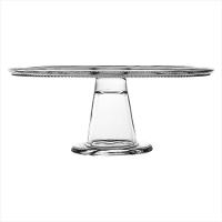 Prato Bolo com Pé Vidro Transparente 11x28x28cm - 2