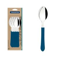 Conjunto Colher Mesa Inox 12 Peças Leme Azul Tramontina - 1