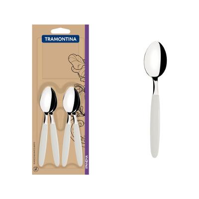 Conjunto Colher Cha Inox  12 Peças  Ipanema Branco Tramontina