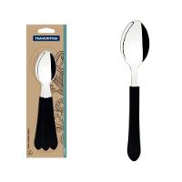 Conjunto Colher Mesa Inox 3 Peças Leme Preto Tramontina - 1