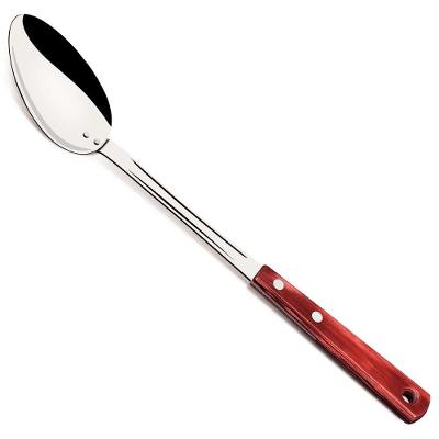 Colher Arroz Inox Polywood Vermelho Tramontina