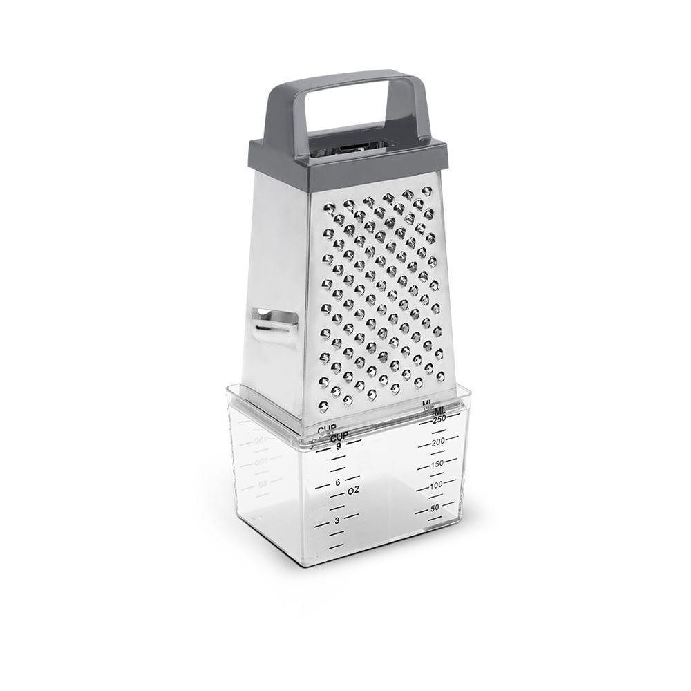 Ralador Inox 4 Faces com Pote Coletor 20,5cm Top Pratic Brinox - 1
