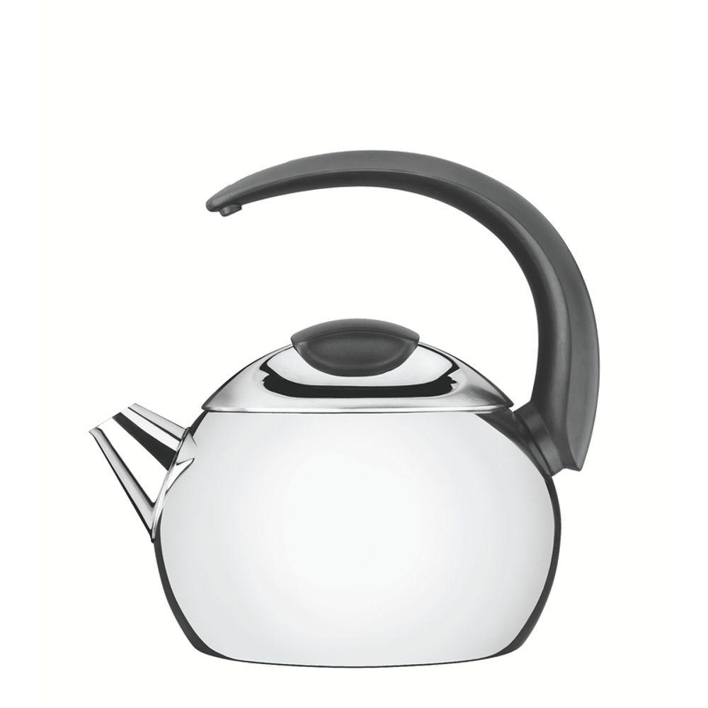 Chaleira Tramontina Inox Cabo Preto 18 cm 2,2 L - 1