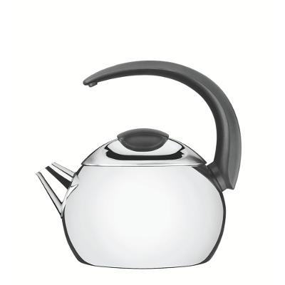 Chaleira Tramontina Inox Cabo Preto 18 cm 2,2 L