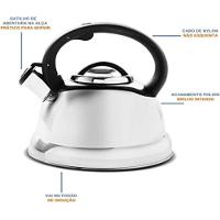 Chaleira 2,7L com Apito Roma Inox Brinox - 5