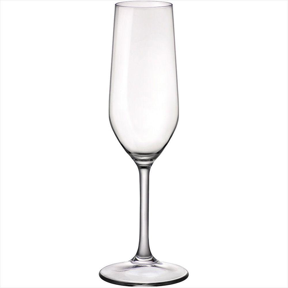 conjunto de Taças de Champanhe Cristal Transparente 200ml 6 Peças - Bormioli Rocco Riserva - 2