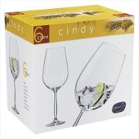 Taça Água 6 Peças Cristal Transparente 550ml Bohemia Cindy 26x9x9cm - 2