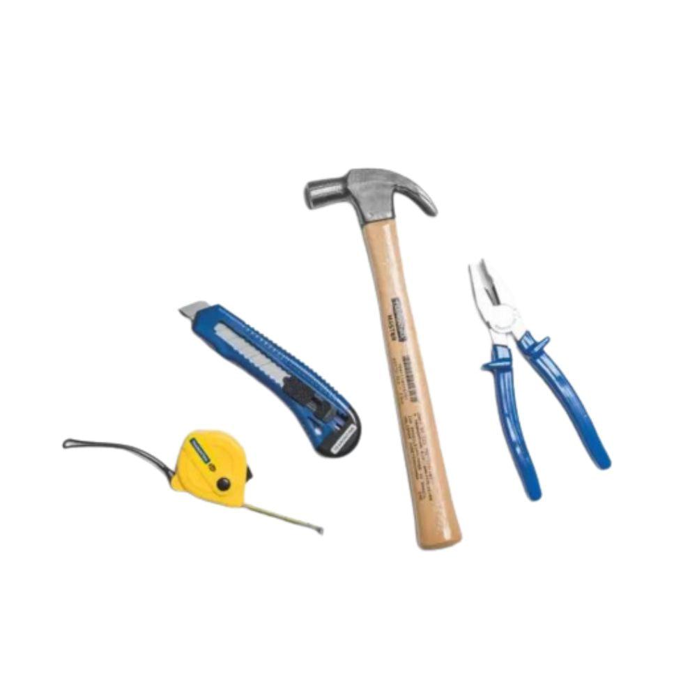 Kit De Ferramentas 4  Peças Martelo Estilete Alicate Trena Tramontina - 3