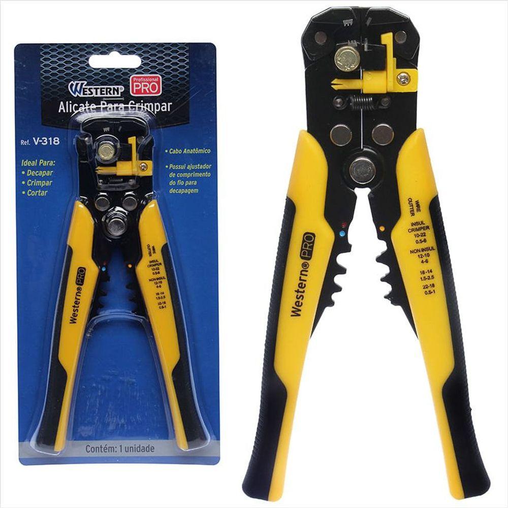 Alicate de Crimpar 21 cm Preto Western - 2