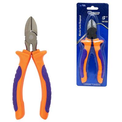 Alicate Corte 15 cm Azul/Laranja Western